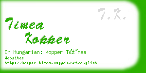 timea kopper business card